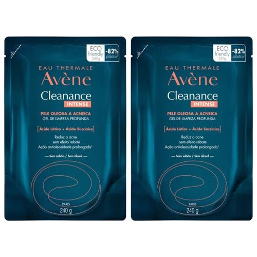 Kit com 2 Unidades de Gel Facial de Limpeza Profunda Avène Cleanance Intense Refil 240g