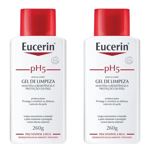 Kit com 2 Unidades de Eucerin Ph5 Gel De Limpeza 250ml Kit com 2 Unidades de Eucerin Ph5 Gel De Limpeza 250ml