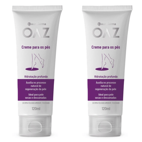 Kit com 2 Unidades de Oaz Creme Para Os Pés 120ml