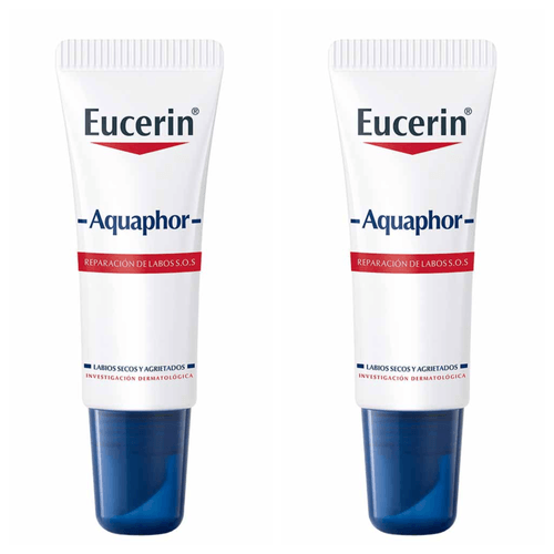 Kit com 2 Unidades de Eucerin Aquaphor Reparador Labial 10ml Kit com 2 Unidades de Eucerin Aquaphor Reparador Labial 10ml