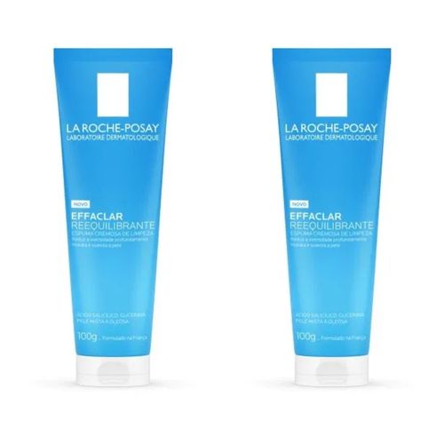 Kit com 2 Unidades de Espuma Cremosa De Limpeza Effaclar La Roche Posay Reequilibrante 100g Kit com 2 Unidades de Espuma Cremosa De Limpeza Effaclar La Roche Posay Reequilibrante 100g