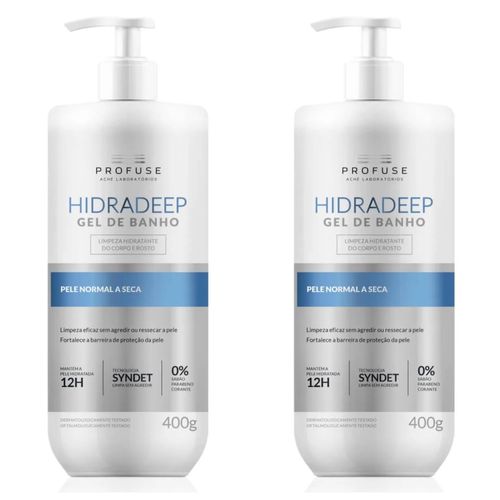 Kit com 2 Unidades de Hidradeep Gel De Banho 400g - Profuse Kit com 2 Unidades de Hidradeep Gel De Banho 400g - Profuse