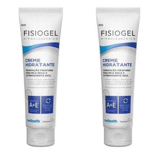Kit com 2 Unidades de Creme Hidratante Corporal Fisiogel 60g Kit com 2 Unidades de Creme Hidratante Corporal Fisiogel 60g