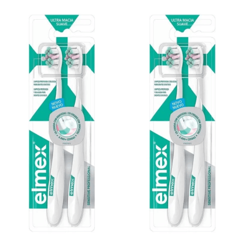 Kit com 2 Unidades de Escova Dental Elmex Sensitive Professional 2 Unidades cada Kit com 2 Unidades de Escova Dental Elmex Sensitive Professional 2 Unidades cada