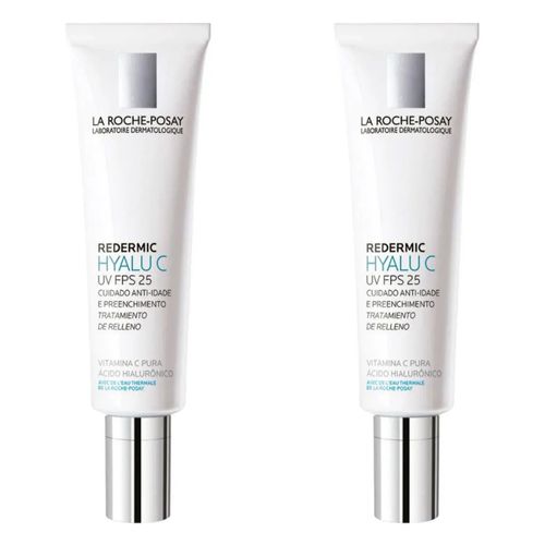 Kit com 2 Unidades de Creme Dermatológico La Roche-Posay Redermic UV Hyalu C 40ml