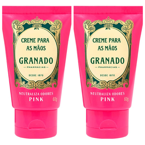 Kit com 2 Unidades de Creme para as Mãos Anti Odor Granado Pink 60g