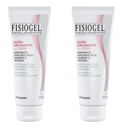 Kit com 2 Unidades de Creme Hidratante Fisiogel Ação Calmante A.I 100g
