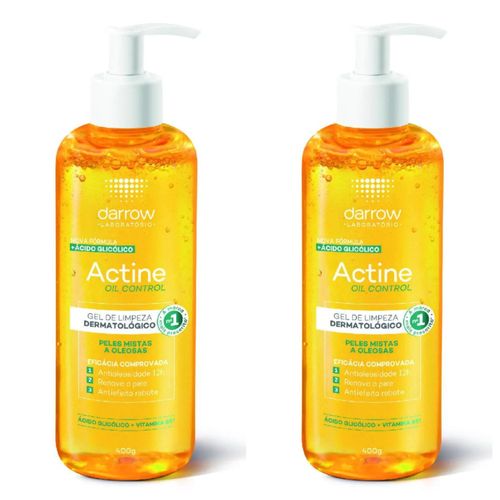 Kit com 2 Unidades de Actine Gel De Limpeza Oil Control 400g