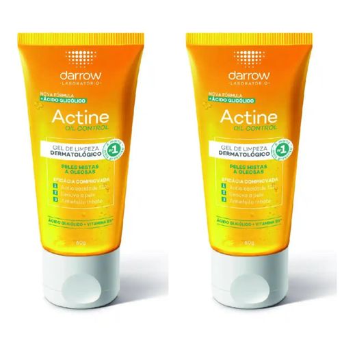 Kit com 2 Unidades de Actine Gel De Limpeza Oil Control 60g