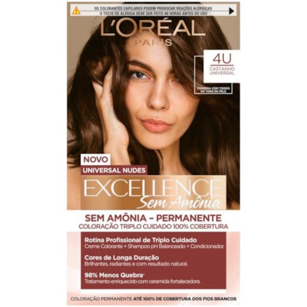 Kit Coloração Creme 4U Castanho L'oréal Paris