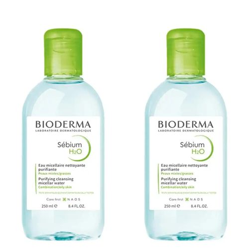 Kit com 2 Unidades de Bioderma Sébium H2o Antioleosidade Água Micelar 250ml Kit com 2 Unidades de Bioderma Sébium H2o Antioleosidade Água Micelar 250ml