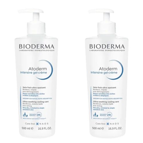 Kit com 2 Unidades de Bioderma Atoderm Intensive Gel-creme de Hidratação Intensa 500ml