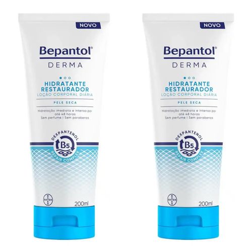 Kit com 2 Unidades de Bepantol Derma Hidratante Restaurador Loção Corporal 200ml