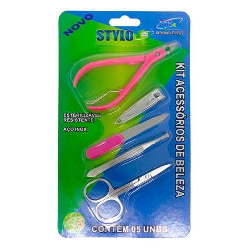 Kit com 05 Acessórios para Manicure Stylo ST-6512 Kit com 05 Acessórios para Manicure Stylo ST-6512