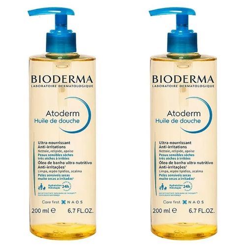 Kit com 2 Unidades de Bioderma Atoderm Óleo De Banho 200ml Kit com 2 Unidades de Bioderma Atoderm Óleo De Banho 200ml
