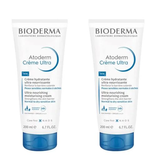 Kit com 2 Unidades de Bioderma Atoderm Crème Ultra Hidratante Corporal 200ml