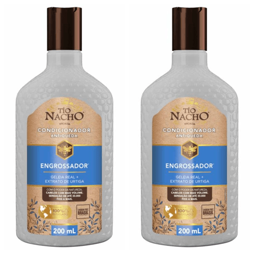 Kit com 2 Unidades de Condicionador Tio Nacho Antiqueda Engrossador