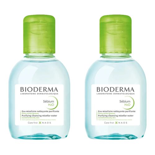Kit com 2 Unidades de Água Micelar Bioderma Sébium H2O 100ml