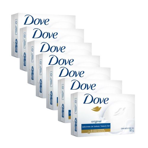 Kit c/7 Unidades de Sabonete Dove 90g Branco