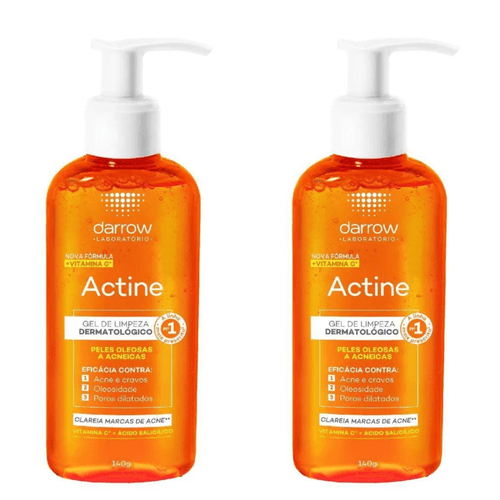 Kit com 2 Unidades de Actine Gel De Limpeza 140g Darrow Kit com 2 Unidades de Actine Gel De Limpeza 140g Darrow