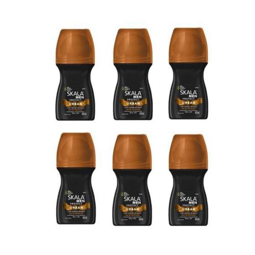 Kit c/6 Unidades de Desodorante Rollon Skala 60ml Men Protect Urban Kit c/6 Unidades de Desodorante Rollon Skala 60ml Men Protect Urban