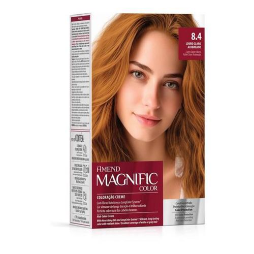 Kit Coloração Magnific Color Amend Cor:8.4 Louro Claro Acobreado Kit Coloração Magnific Color Amend Cor:8.4 Louro Claro Acobreado