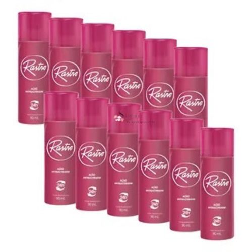 Kit c/12 Unidades de Desodorante Spray Rastro 90ml Tradicional