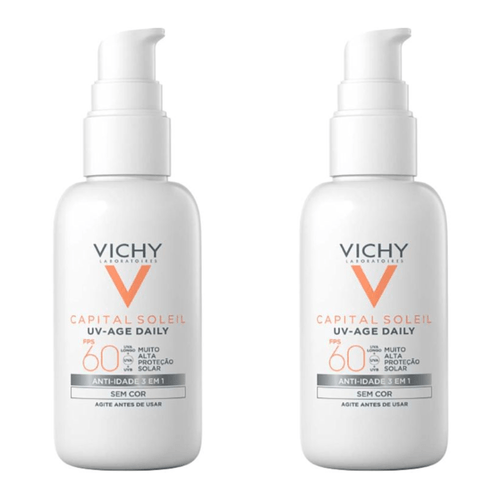 Kit com 2 Unidades de Capit Soleil Uv-Age Vcy Scor Fps60 40G