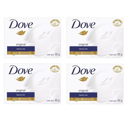 Kit c/4 Unidades de Sabonete Dove 90g Branco Kit c/4 Unidades de Sabonete Dove 90g Branco