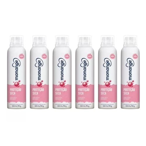 Kit c/6 Desodorante Monange Proteção Seca 150ml Kit c/6 Desodorante Monange Proteção Seca 150ml