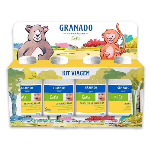 Granado Kit Viagem Do Bebê 60ml c/ 4 Unidades Granado Kit Viagem Do Bebê 60ml c/ 4 Unidades