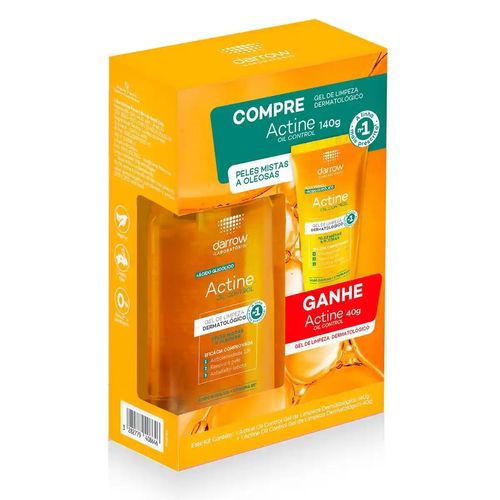 Kit Actine Control Gel De Limpeza 140g + Gel De Limpeza 40g