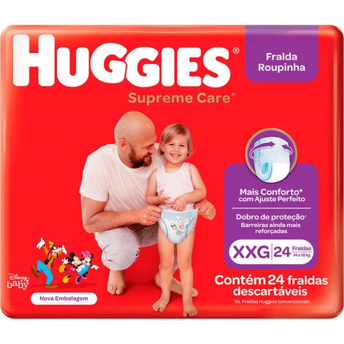 Fralda Huggies Roupinha Supreme Care Mega Xxg 24 Unidades Fralda Huggies Roupinha Supreme Care Mega Xxg 24 Unidades