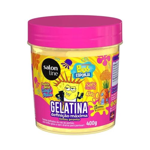 Gelatina Salon Line Kids Bob Esponja Definição Máxima 400g
