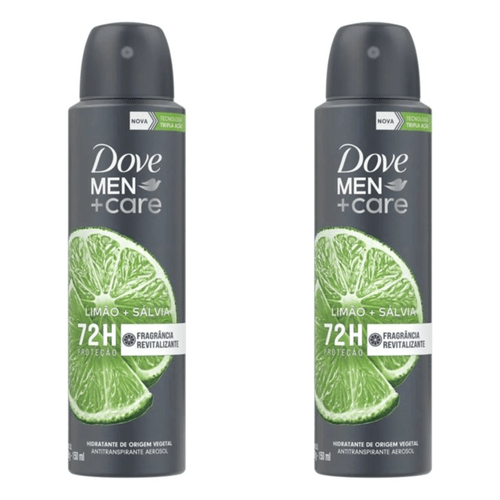 Kit c/2 Unidades de Desodorante Aerosol Dove 89g Men Limão