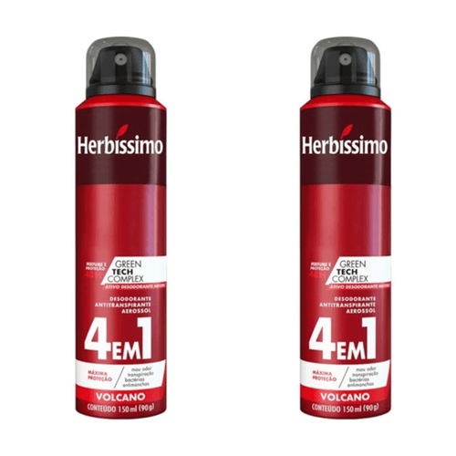 Kit c/2 Unidades de Desodorante Aerosol Herbissimo 150ml Volcano