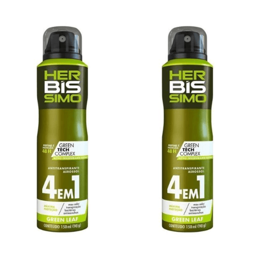 Kit c/2 Unidades de Desodorante Aerosol Herbissimo 150ml Green Leaf