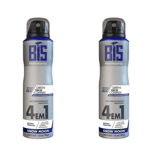 Kit c/2 Unidades de Desodorante Aerosol Herbissimo 150ml Snow Moon