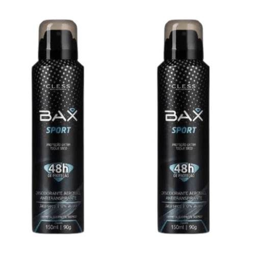Kit c/2 Unidades de Desodorante Aerosol Bax 150ml Sport Men Kit c/2 Unidades de Desodorante Aerosol Bax 150ml Sport Men