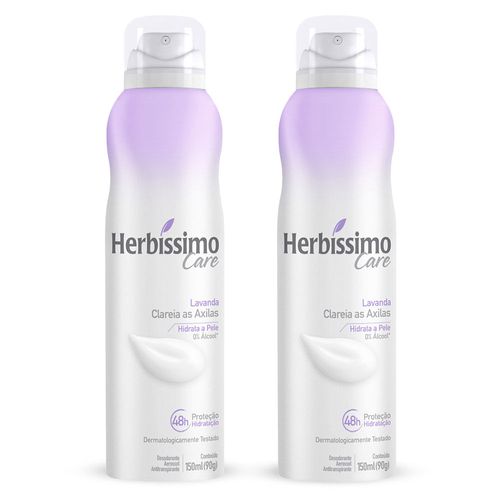 Kit c/2 Unidades de Desodorante Aero Herbissimo Care 150ml Lavanda Kit c/2 Unidades de Desodorante Aero Herbissimo Care 150ml Lavanda