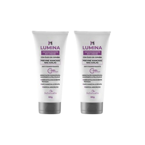 2x Desodorante Em Creme Antimanchas Roupa E Axilas Escuras
