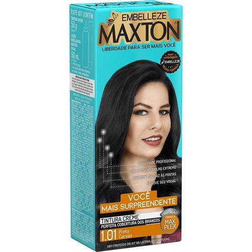 Tintura Maxton 1.01 Preto Carvão Tintura Maxton 1.01 Preto Carvão