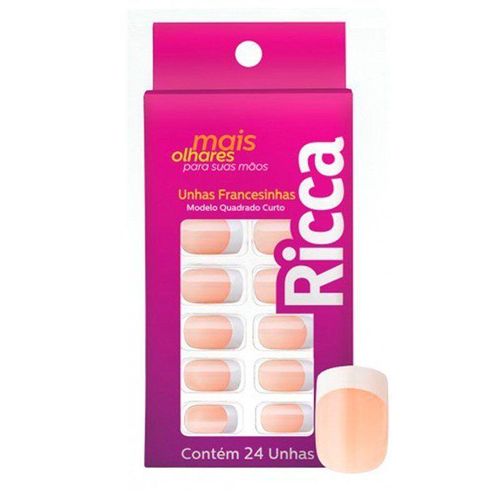 Unhas Ricca Francesinha Rosa Ref: 1338