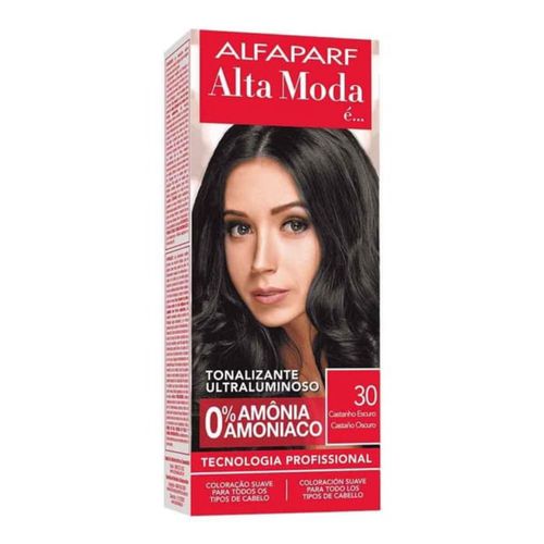 Tintura Alta Moda Tonalizante 30 Castanho Escuro Tintura Alta Moda Tonalizante 30 Castanho Escuro