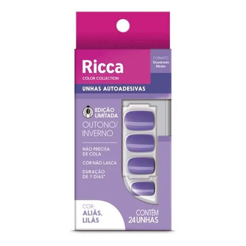 Unhas Ricca Color Collection Out/Inver Alias, Lilás