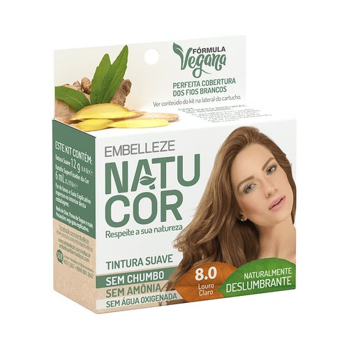 Tintura Natucor Cor: 8.0 Louro Claro