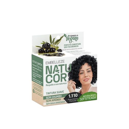 Tintura Natucor Cor:1.110 Preto Intenso Profundo Tintura Natucor Cor:1.110 Preto Intenso Profundo