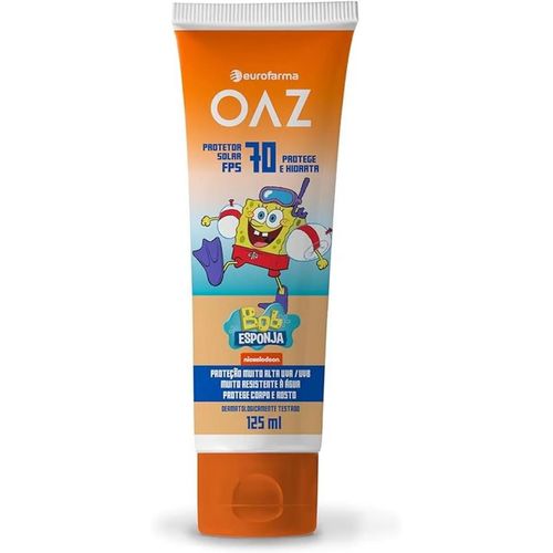 Protetor Solar Infantil Oaz FPS70 Bob Esponja 125ml Protetor Solar Infantil Oaz FPS70 Bob Esponja 125ml