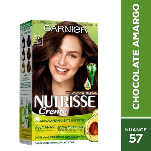 Tintura Garnier Nutrisse 57 Chocolate Amargo Tintura Garnier Nutrisse 57 Chocolate Amargo