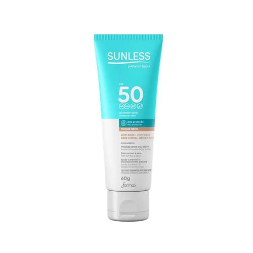 Protetor Solar Facial Sunless FPS50 Bege Médio Protetor Solar Facial Sunless FPS50 Bege Médio